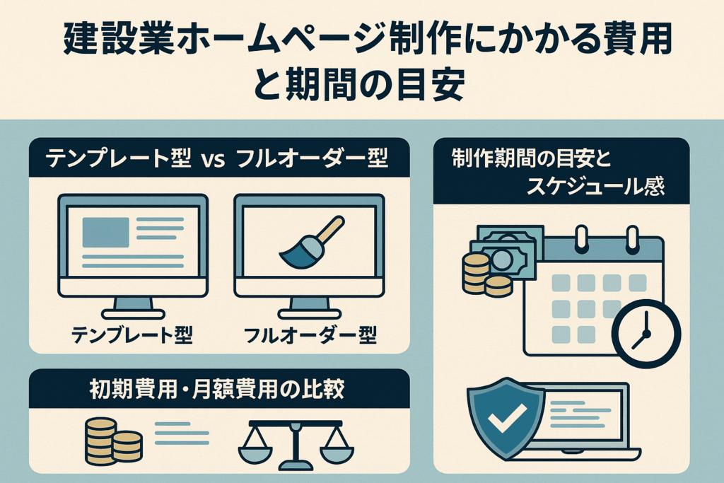 建設業ホームページ制作にかかる費用と期間の目安