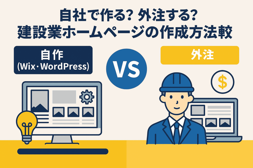 自社で作る？外注する？建設業ホームページの作成方法比較