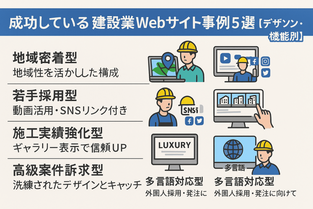 成功している建設業Webサイト事例5選【デザイン・機能別】