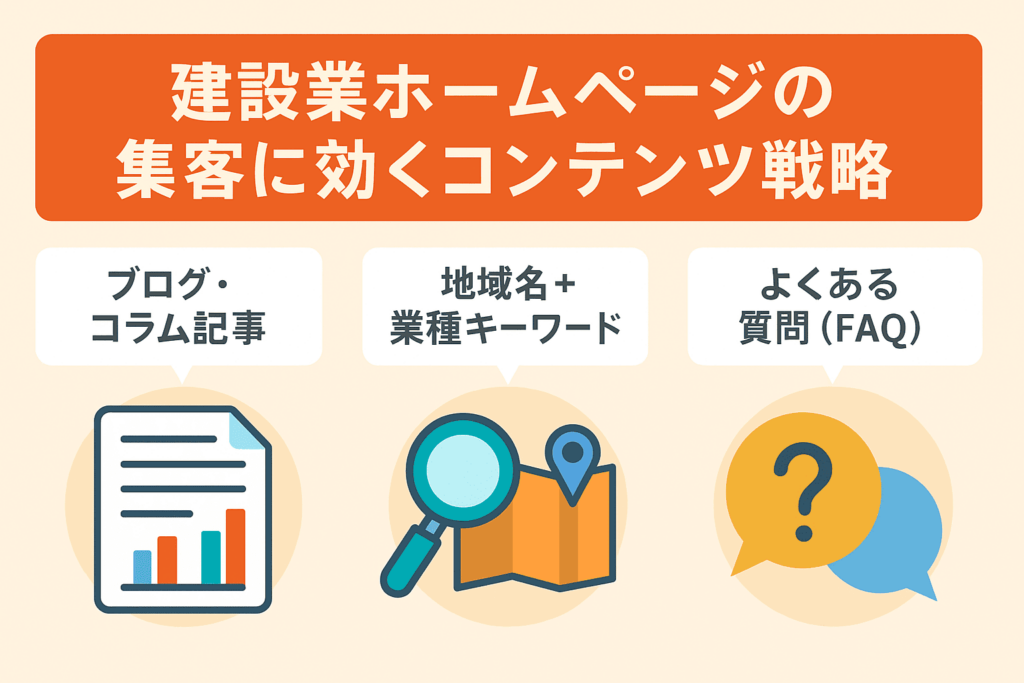 建設業ホームページの集客に効くコンテンツ戦略