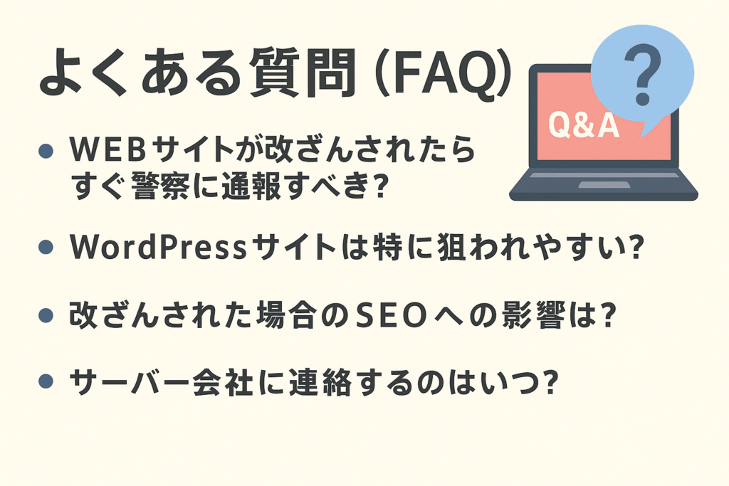Webサイトの改ざんに関するよくある質問（FAQ）