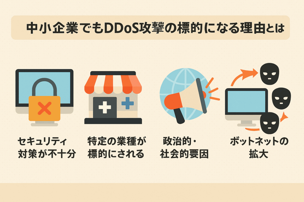 中小企業でもDDoS攻撃の標的になる理由とは？